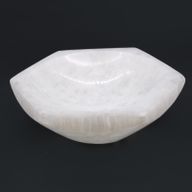 Bol hexagonal en sélénite - 15 cm