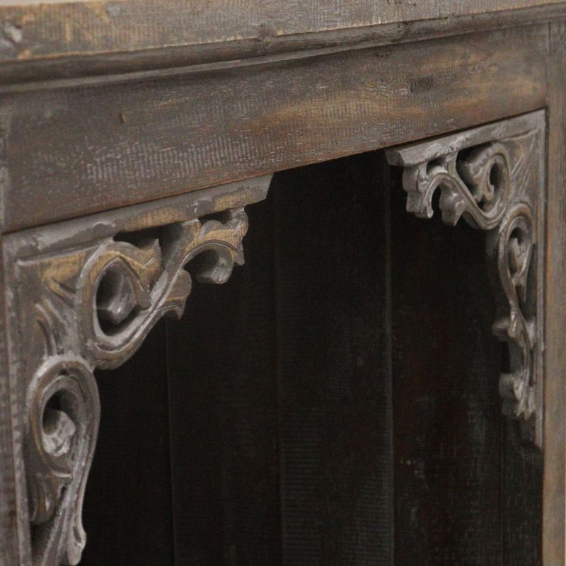 Meuble de Salle de Bain en Bois d'Albasia - Gris Délavé