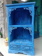 Meuble de Salle de Bain en Bois d'Albasia - Bleu Délavé