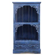 Meuble de Salle de Bain en Bois d'Albasia - Bleu Délavé