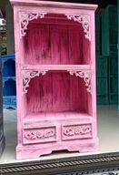 Meuble de Salle de Bain en Bois d'Albasia - Rose délavé