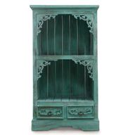 Meuble de Salle de Bain en Bois d'Albasia - Turquoise Délavé