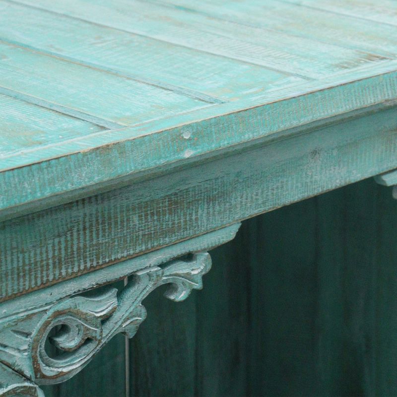 Meuble de Salle de Bain en Bois d'Albasia - Turquoise Délavé