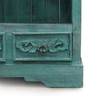 Meuble de Salle de Bain en Bois d'Albasia - Turquoise Délavé