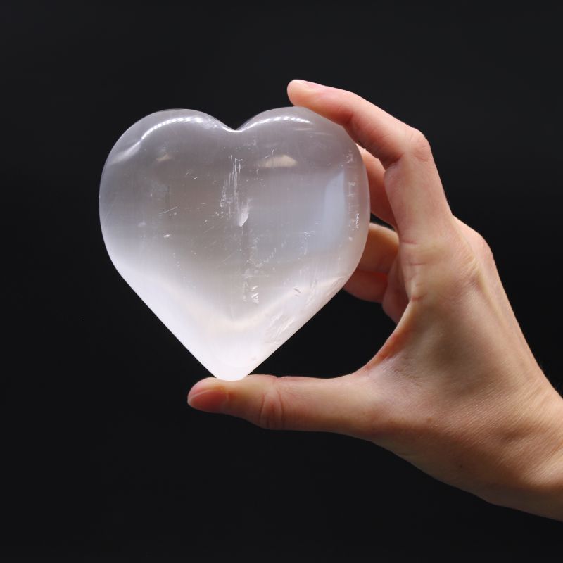 Coeur de Sélénite - 10 cm