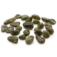 Petites pierres roulées africaines - Flocon de neige Epidote