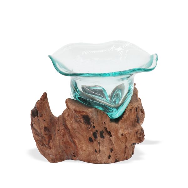 Bol Douce Fantaisie en Verre Soufflé sur Bois