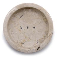 Porte-Savon Plat Rond en Marbre Miel