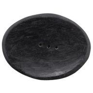 Porte-Savon Ovale en Marbre Noir
