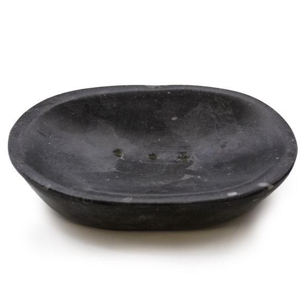 Porte-Savon Ovale Classique en Marbre Noir