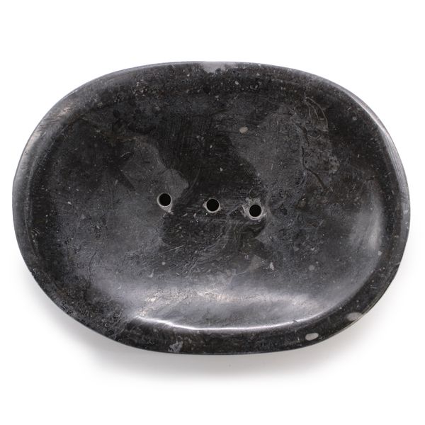 Porte-Savon Ovale Classique en Marbre Noir