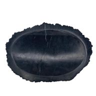 Porte-Savon Noir en Bois Pétrifié