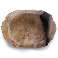 Porte-Savon Noir en Bois Pétrifié