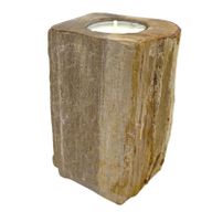 Bougeoir en Bois Pétrifié - 1 Bougie - Haut