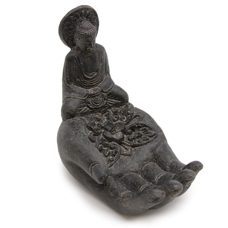 Brûleur d'Encens Buddah & Main (Noir)
