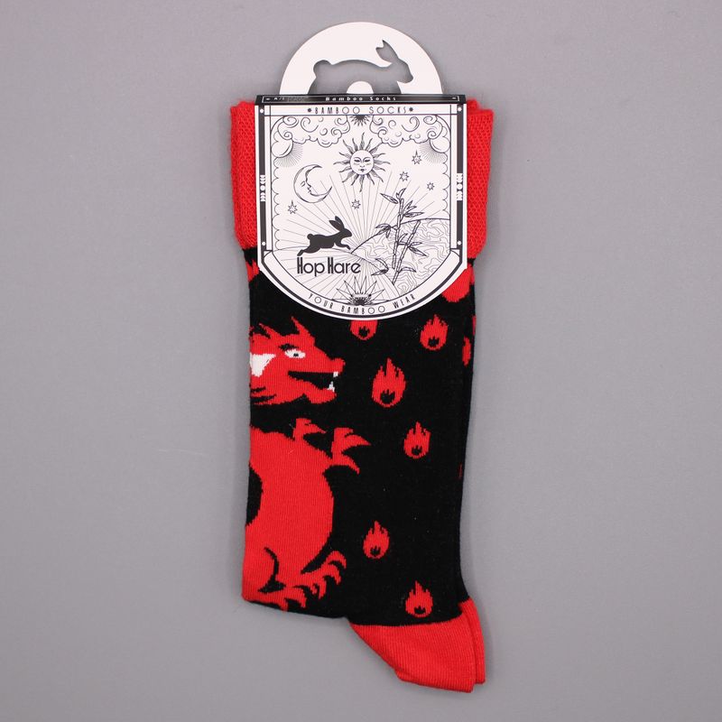 Chaussettes Bambou Hop Hare - Dragons Rouges