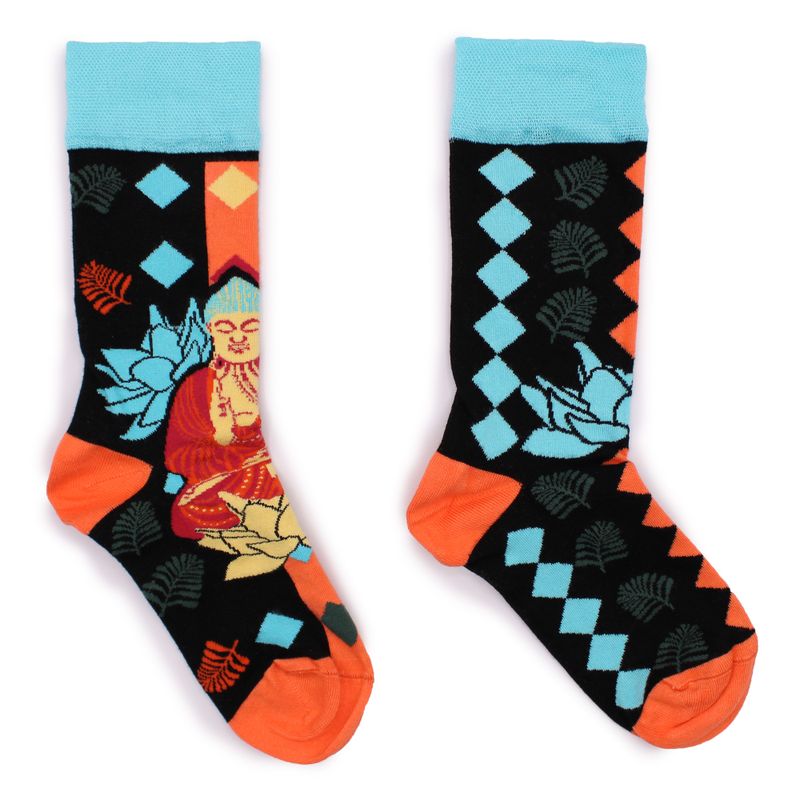 Chaussettes en Bambou Hop Hare - Bouddha Bleu & Lotus