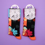 Chaussettes en Bambou Hop Hare - Bouddha Bleu & Lotus