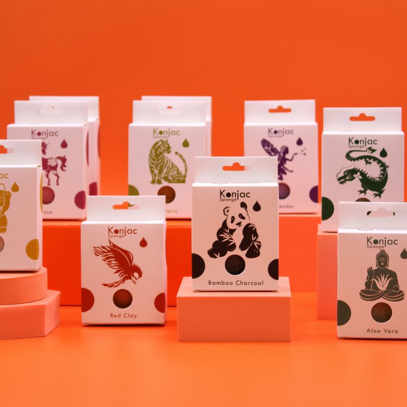 Éponge Konjac Goutte - Naturel - Peau Sensible