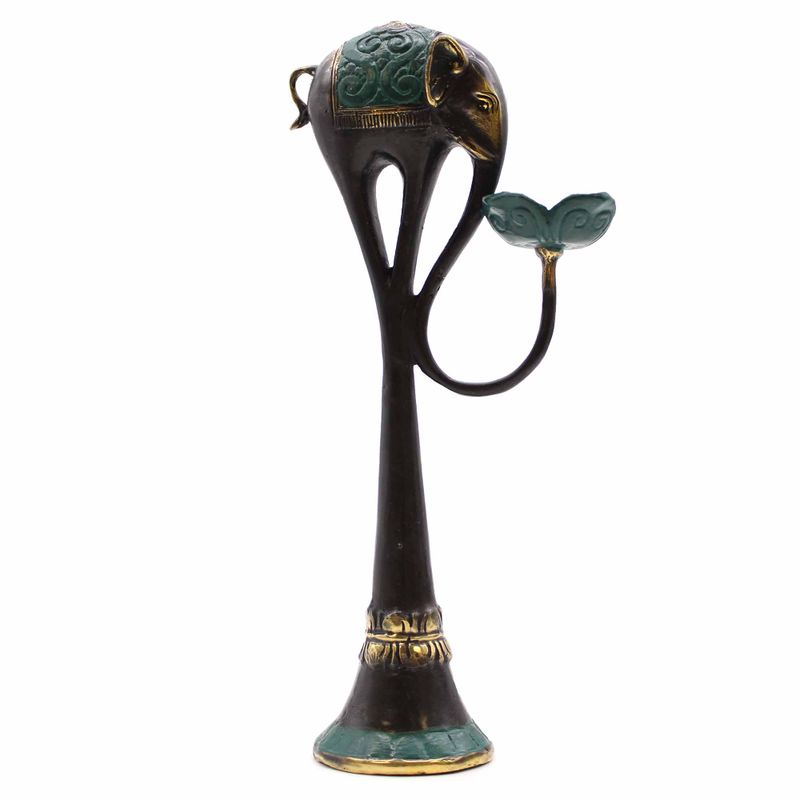 Grand Porte-Bougie / Porte-Encens - Éléphant
