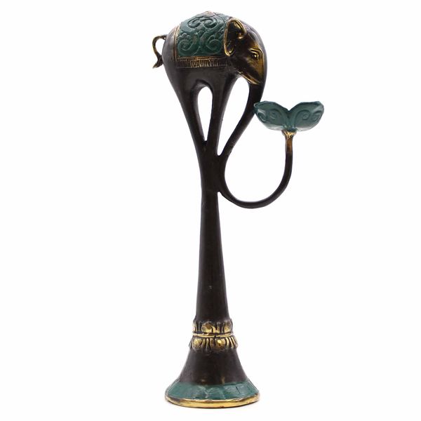 Grand Porte-Bougie / Porte-Encens - Éléphant