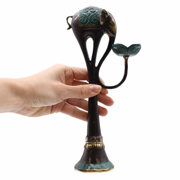 Grand Porte-Bougie / Porte-Encens - Éléphant
