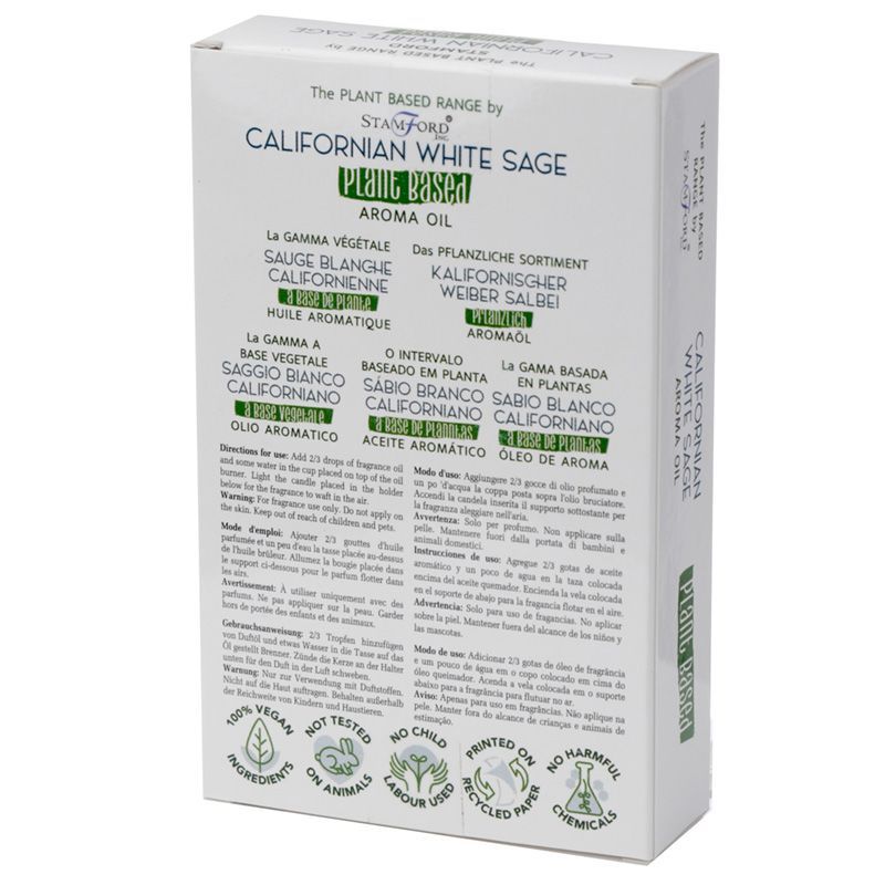 Huiles Aromatiques Végétales - Sauge Blanche de Californie
