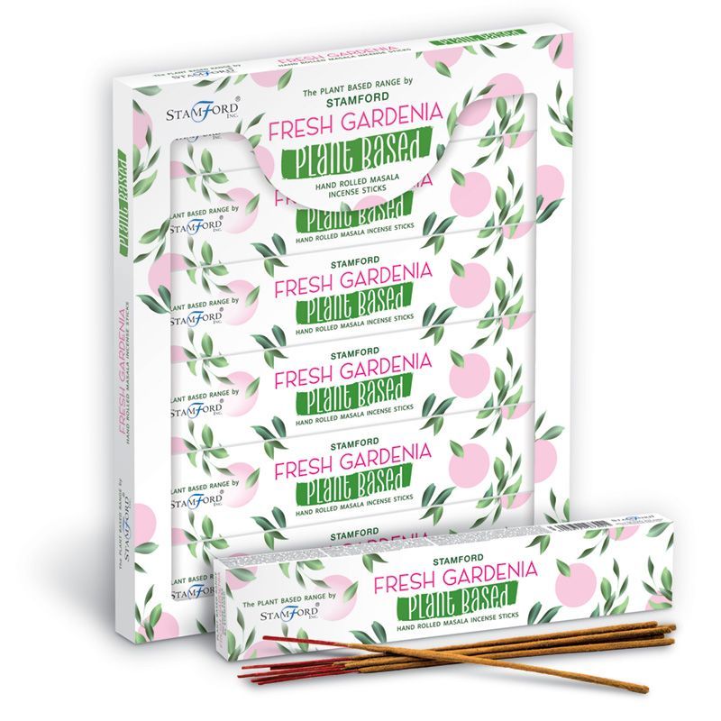 Pack de 6 bâtons d'encens Masala à base de plantes - Gardénia frais