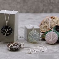 Collier de pierres précieuses Arbre de Vie - Améthyste