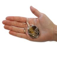 Collier de pierres précieuses enveloppées de tourbillons - Oeil de Tigre