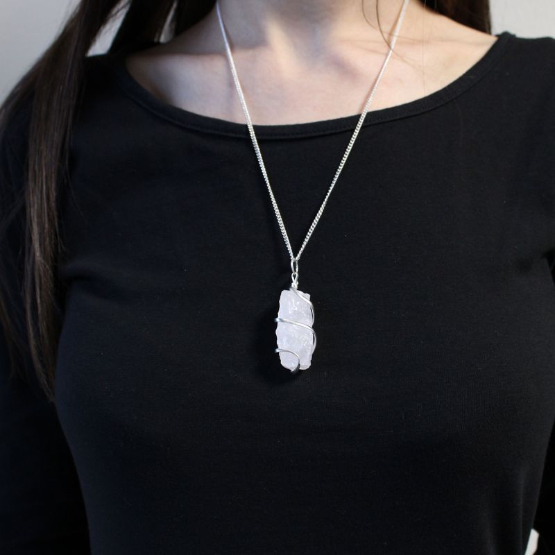Collier enveloppé en cascade - Opalite brute
