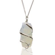 Collier enveloppé en cascade - Opalite brute