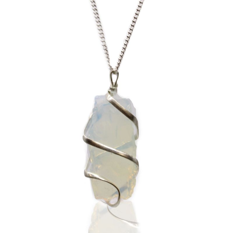 Collier enveloppé en cascade - Opalite brute