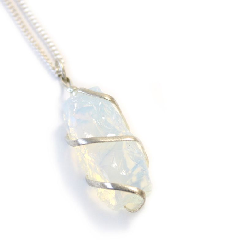 Collier enveloppé en cascade - Opalite brute