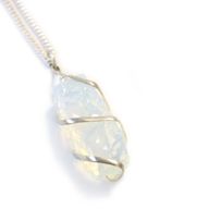 Collier enveloppé en cascade - Opalite brute