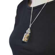 Collier de pierres précieuses en bouteille - Oeil de Tigre