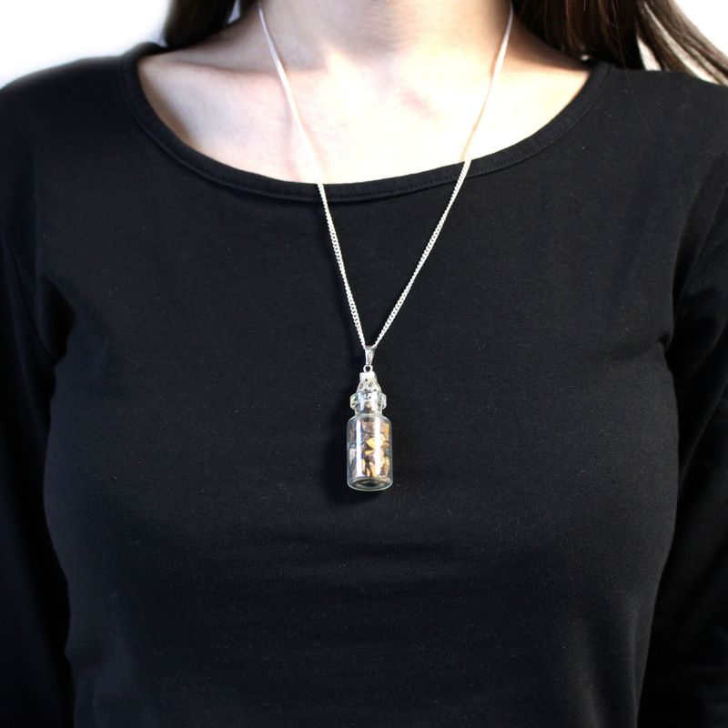 Collier de pierres précieuses en bouteille - Oeil de Tigre