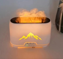 Diffuseur d'Arômes Himalaya - USB-C - Télécommande - Effet Flamme