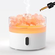 Diffuseur d'arômes Sel de l'Himalaya - Veilleuse - USB-C - Effet Flamme (Sel inclus)