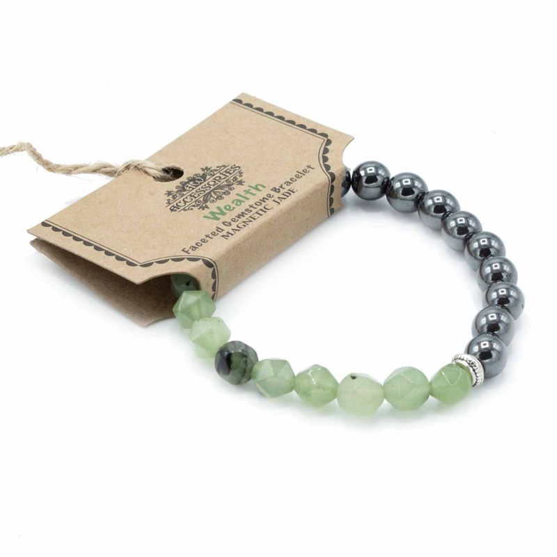 Bracelet en Gemme à Facette - Jade Magnétique