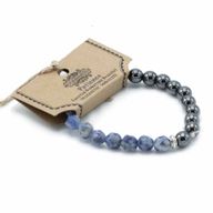Bracelet en Gemme à Facette - Sodalite Magnétique