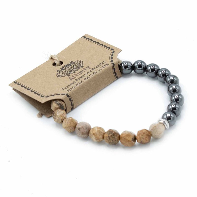 Bracelet en Gemme à Facette - Tableau Magnétique Jaspe