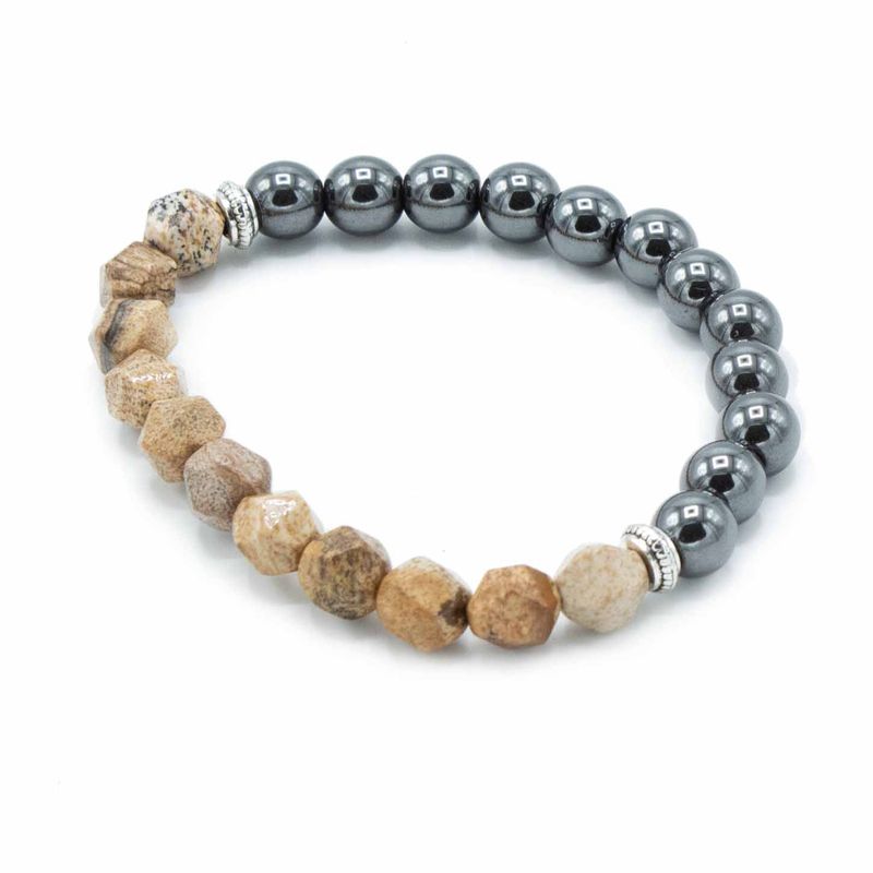 Bracelet en Gemme à Facette - Tableau Magnétique Jaspe