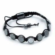 Bracelet Shamballa Hématite Magnétique -  Ronds Plats