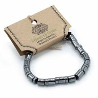 Bracelet Shamballa Hématite Magnétique -  Cylindres et Cercles