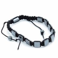 Bracelet Shamballa Hématite Magnétique -  Cubes Plats