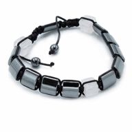 Bracelet Shamballa Hématite Magnétique -  Cuboïdes Roses