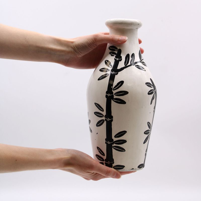 Vase au Motif de Bambou - Naturel