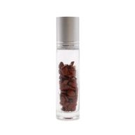 Bouteille Roll-On d'Huile Essentielle avec Gemme - Jaspe rouge - Bouchon Argenté