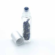Bouteille Roll-On d'Huile Essentielle avec Gemme - Sodalite - Bouchon Argenté